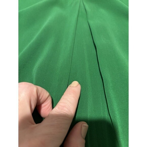 Alice + Olivia Halter Dress Bright Green Large Silk Dopamine Dressing - Picture 7 of 9